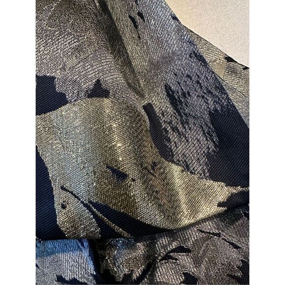 Eliza J Metallic Floral Asymmetric Gown - Picture 7 of 12